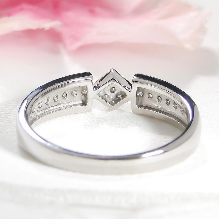 Pt900 ダイヤモンド リング 0.15ct 送料無料 レディース アクセサリー 指輪 ダイヤ ダイア プラチナ PT ギフト プレゼント エタニティ スクエア ber0415の画像