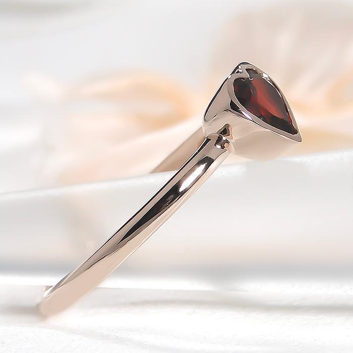 K18 YG PG ガーネット ペリドット ハートモチーフ リング ゴールド