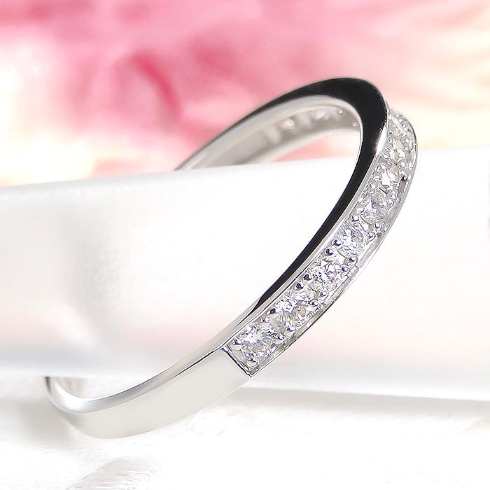 Pt950 0.2ct ダイヤモンド ハーフ エタニティ リング 送料無料 Pt950 0.2ct ダイヤモンド ハーフ エタニティ リング 送料無料