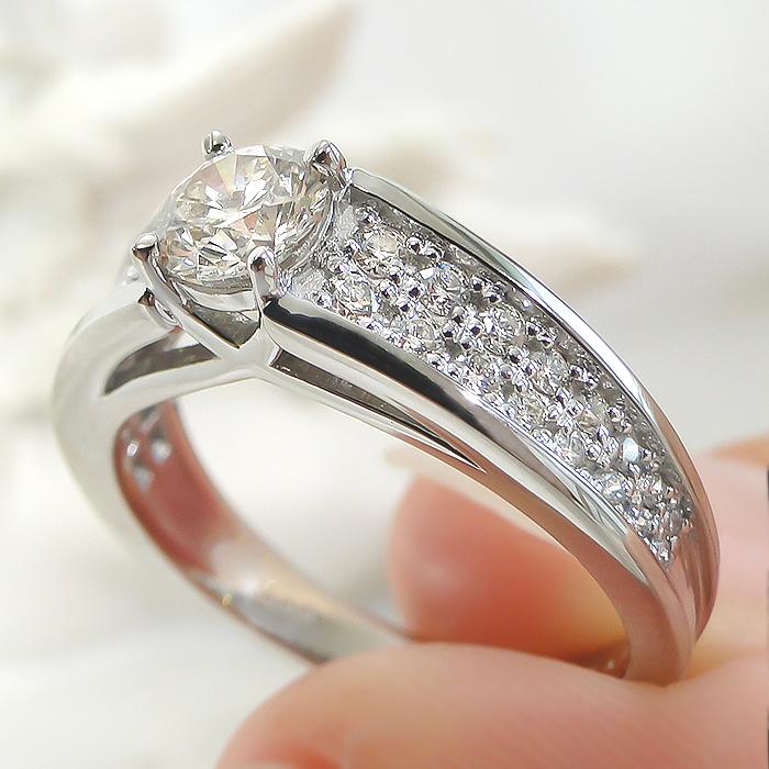 Pt900 0.85ct ダイヤモンド リング 送料無料 指輪 PT プラチナ 0.85