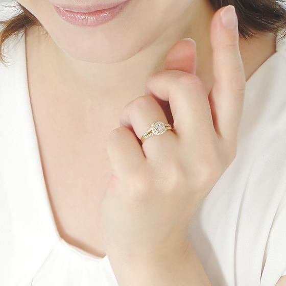 K18 YG 0.6ct ダイヤモンド リング 送料無料 指輪 イエロー 
