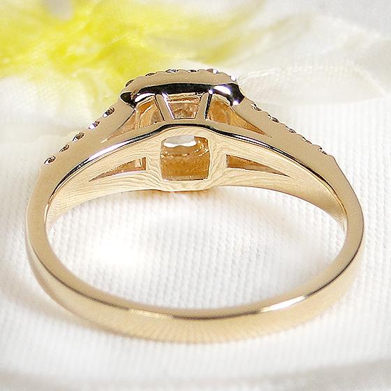 K18 YG 0.6ct ダイヤモンド リング 送料無料 指輪 イエロー 