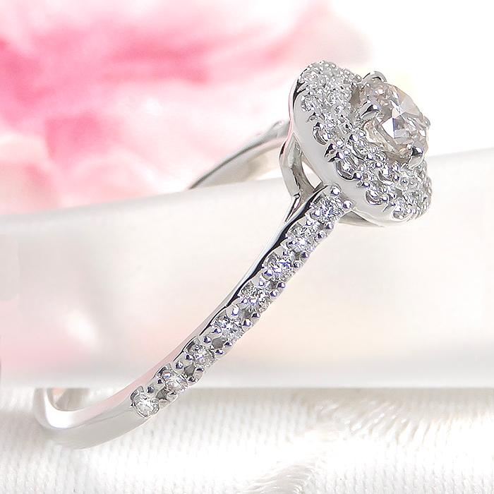 Pt900 0.55ct ダイヤモンド リング 送料無料 指輪 プラチナ PT 結婚 ジュエリー レディース ダイヤ ダイア 豪華 大粒 誕生石 人気 プレゼント 贈り物 ber0431の画像
