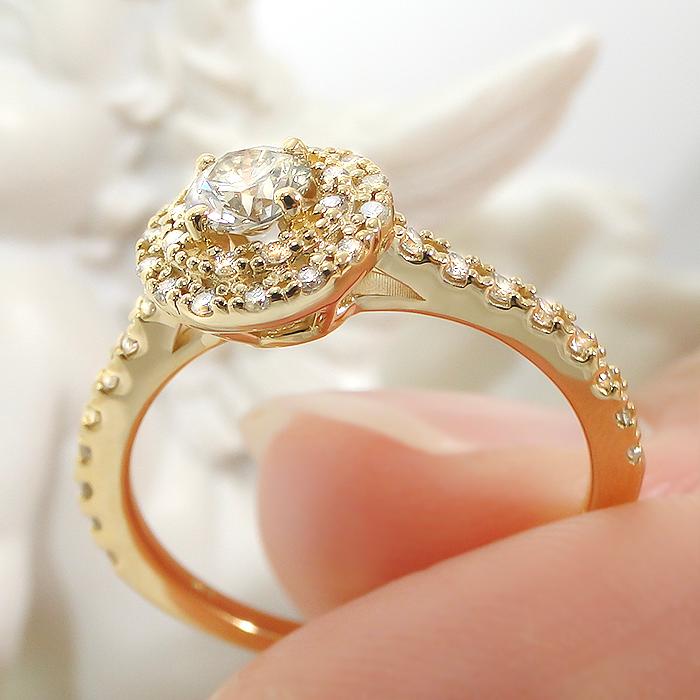 K18YG 0.55ct ダイヤモンド リング 送料無料 指輪 18k 18金 ゴールド ジュエリー レディース ダイヤ ダイア 豪華 大粒 誕生石 人気 プレゼント 贈り物 ber0432の画像