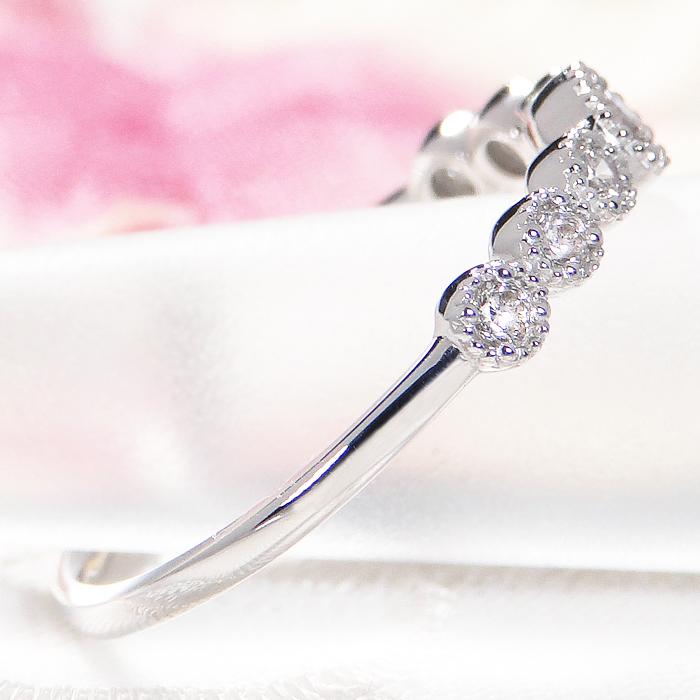 Pt900 ダイヤモンド リング 0.2ct 送料無料 レディース ジュエリー アクセサリー 指輪 プラチナ ギフト プレゼント ミル打ち クラシカル アンティーク  ber0436の画像