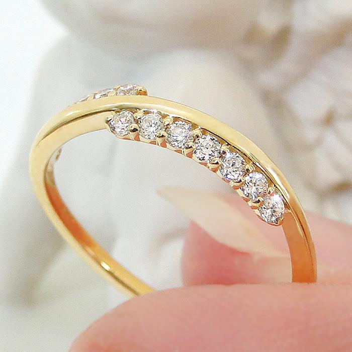 K18 YG PG WG ダイヤモンド リング 0.2ct レディース ジュエリー アクセサリー 指輪 ダイヤ ゴールド K18 ギフト プレゼント エタニティ 送料無料 ber0441の画像