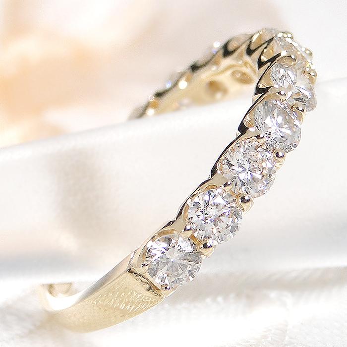 K18 YG PG WG 1.00ct ダイヤモンド ハーフ エタニティ リング K18 YG PG WG 1.00ct ダイヤモンド ハーフ エタニティ リング