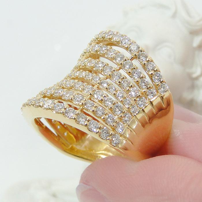 K18YG ダイヤモンド リング 2.0ct 送料無料 18金 K18 ゴールド 