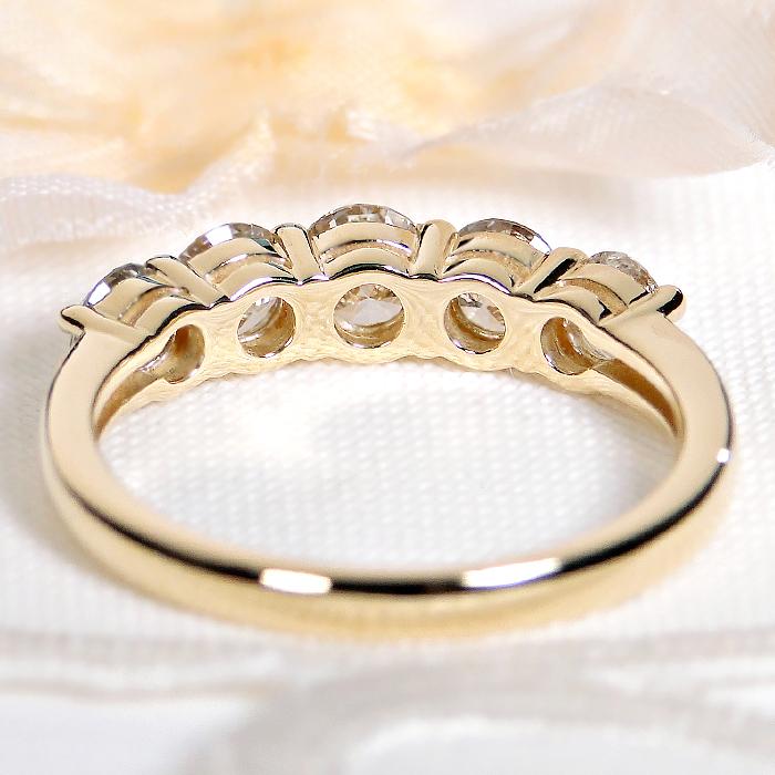 K18YG 1.0ct ダイヤモンド エタニティ リング 送料無料 品質保証書