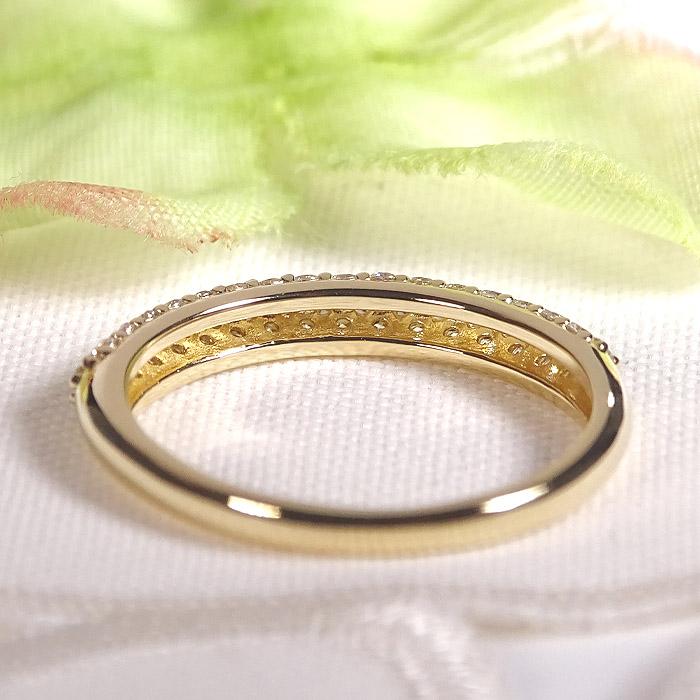K18 YG PG WG 0.4ct ダイヤモンド パヴェリング 送料無料 ジュエリー