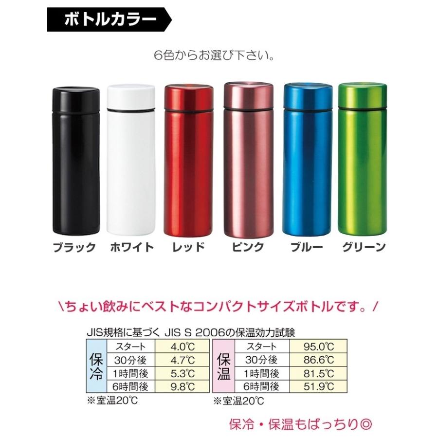 ハートデザイン 名入れ 水筒 (全6色) ステンレスボトル ミニ 220ml