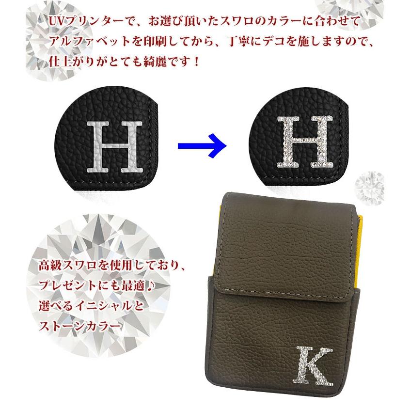AWESOME（オーサム） スワロデコ イニシャル 本革 レーザー距離計