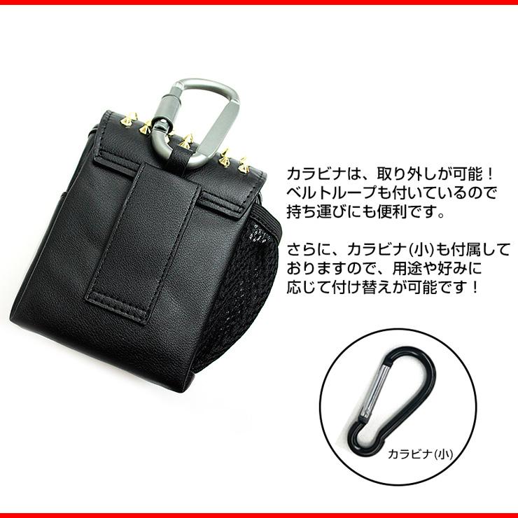 レーザー距離計ケース スタッズまみれ 全2色 ゴルフボールもティーも