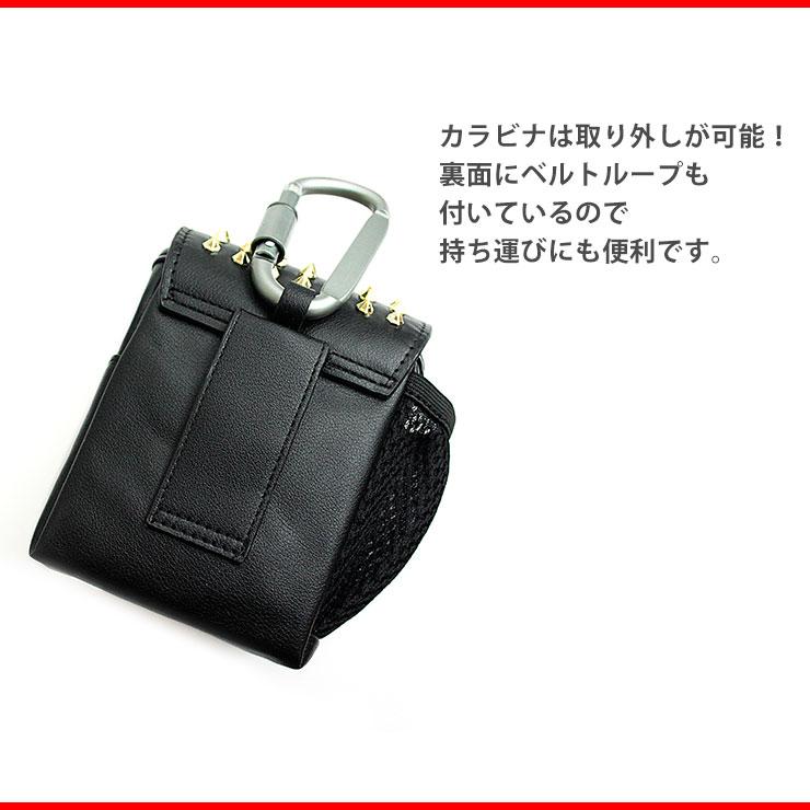 レーザー距離計ケース スタッズまみれ 全2色 ゴルフボールもティーも