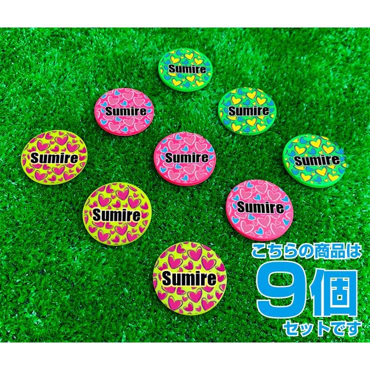 AWESOME（オーサム） 9個セット/名入れも可能！ 蛍光 ゴルフマーカー