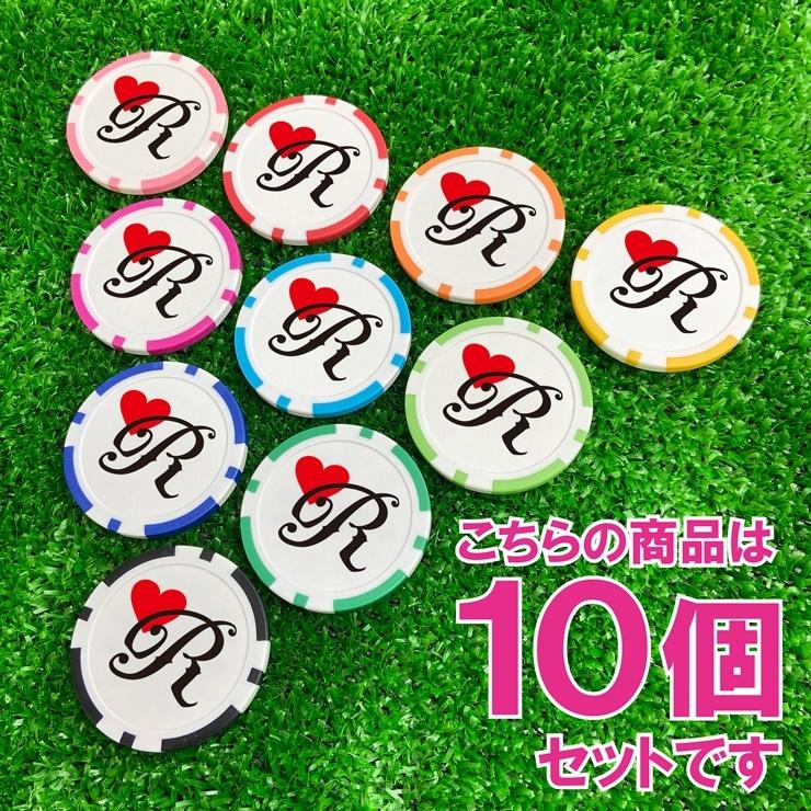 AWESOME（オーサム） 10個セット/イニシャルプリント ゴルフマーカー