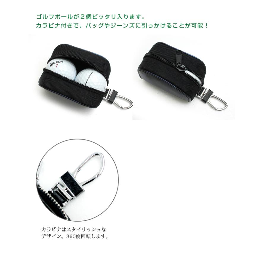 名入れ可能 / ゴルフボールケース (全7色) ゴルフボールホルダー