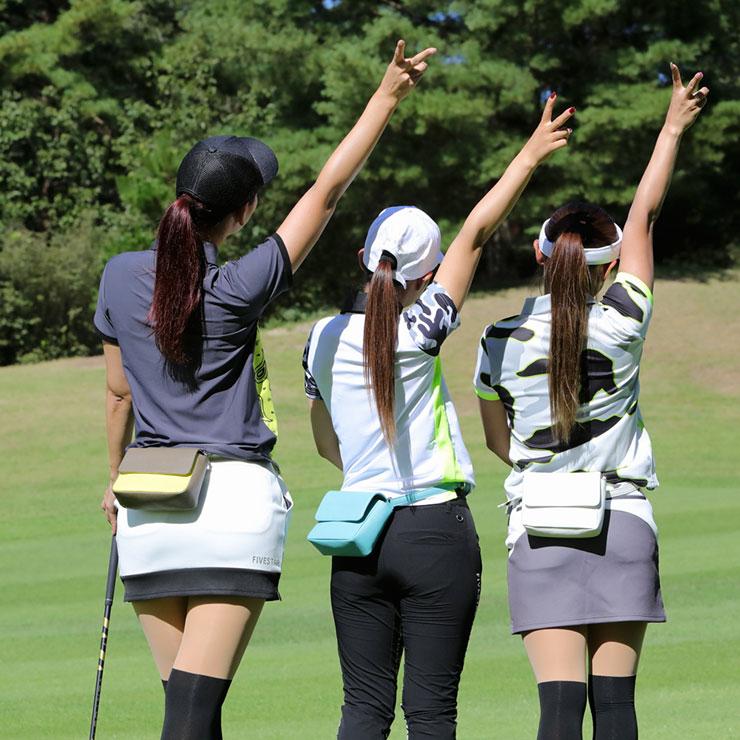 名入れ可能 ゴルフポーチ ベルト付き (全6色) ウエストゴルフポーチ