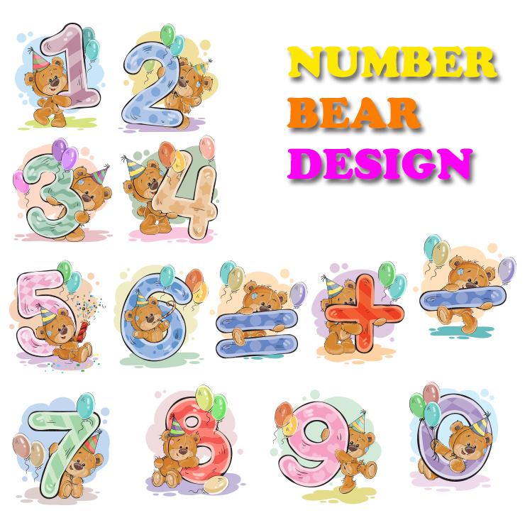 AWESOME（カー用品、スポーツ） イニシャル・数字 ベア ゴルフ