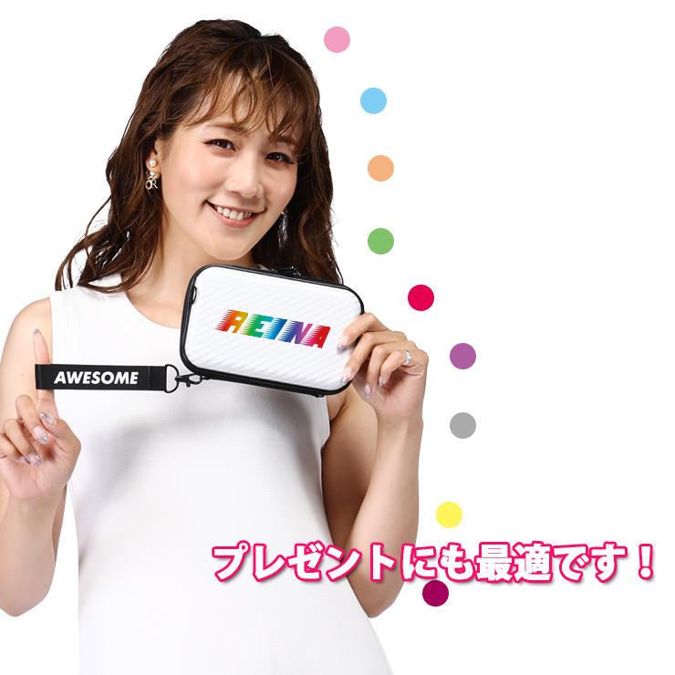 フリスク風 名入れ フラット ミニハードケース ストラップ ショルダー