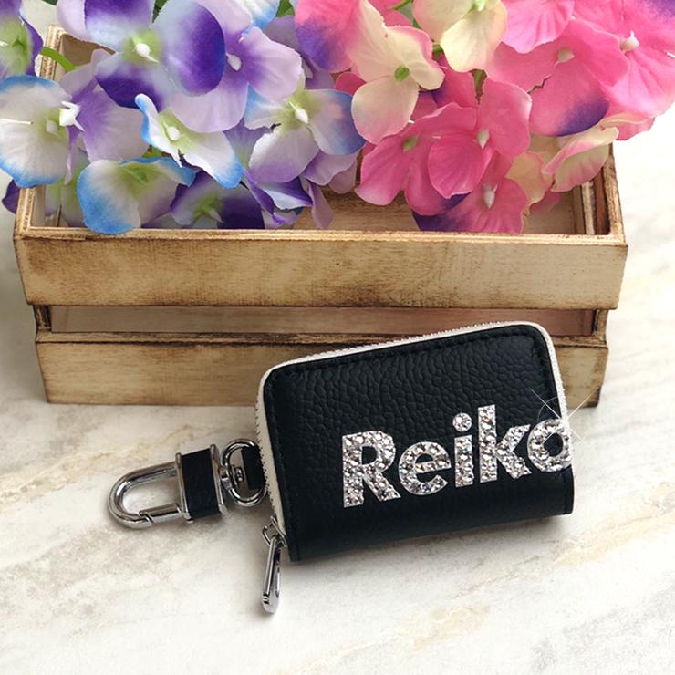 スワロフスキー 文字切れ 名入れ スマートキーケース スワロ デコ 本革 レザー かわいい おしゃれ レディース メンズ ブランド オーダー Moji Suwaro Keycase カーパーツ専門のawesome Japan 通販 Yahoo ショッピング