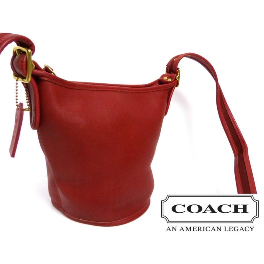 USA製 オールドコーチ COACH コーチ 本革 小ぶり バケツ型ショルダーバッグ【ヴィンテージ】【中古】【送料無料】 :14g-6-039