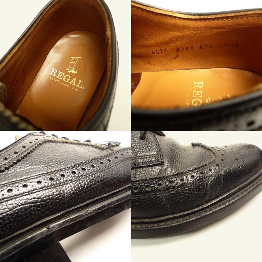 REGAL / リーガル 676 シボ革 ウイングチップシューズ 24 1/2EE REGAL / リーガル 676 シボ革 ウイングチップシューズ 24 1/2EE