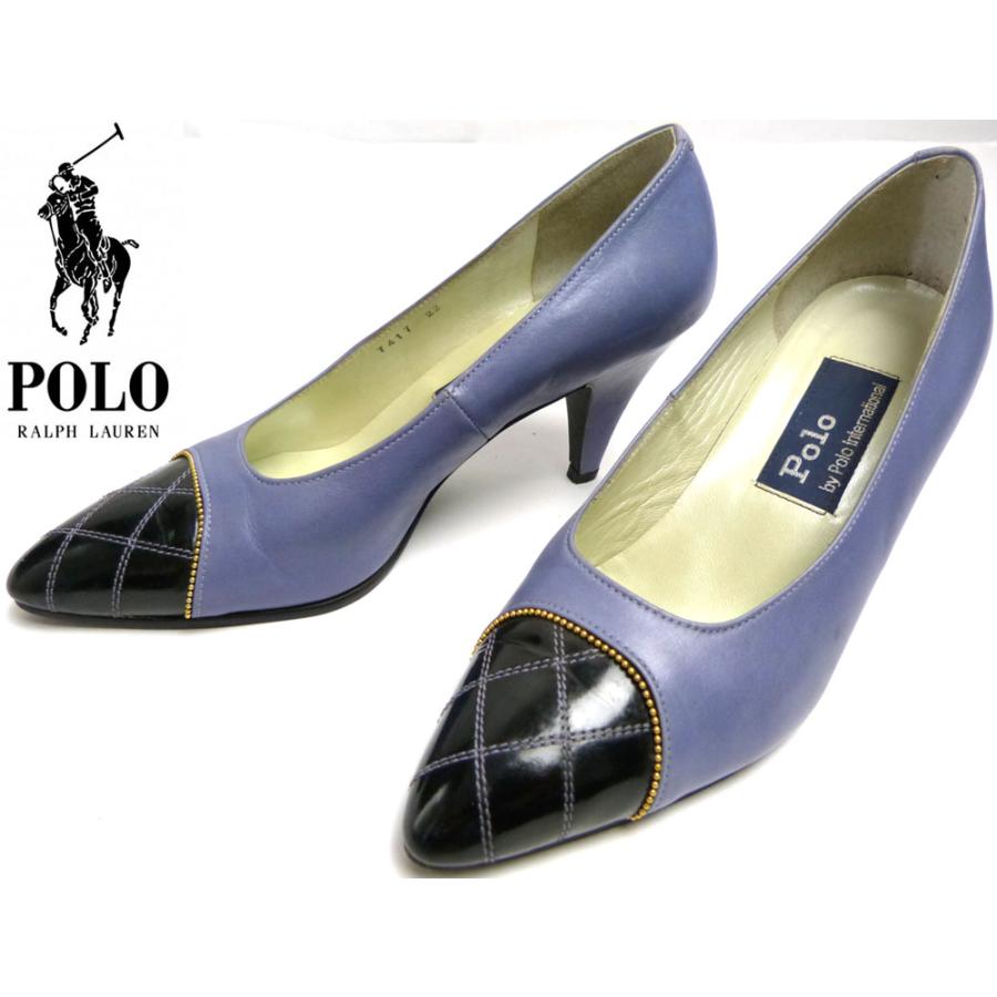 Polo Ralph Lauren ポロ ラルフローレン レザー パンプス 22E(22cm相当)(レディース)【中古】  :4g-1-002:ブランド革靴通販サイトのAWESOME - 通販 - Yahoo!ショッピング