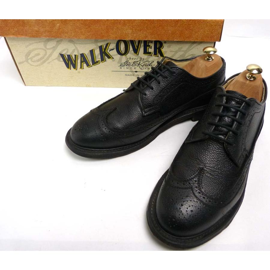 Aランク Walkover made in usa ウイングチップシューズ メダリオン