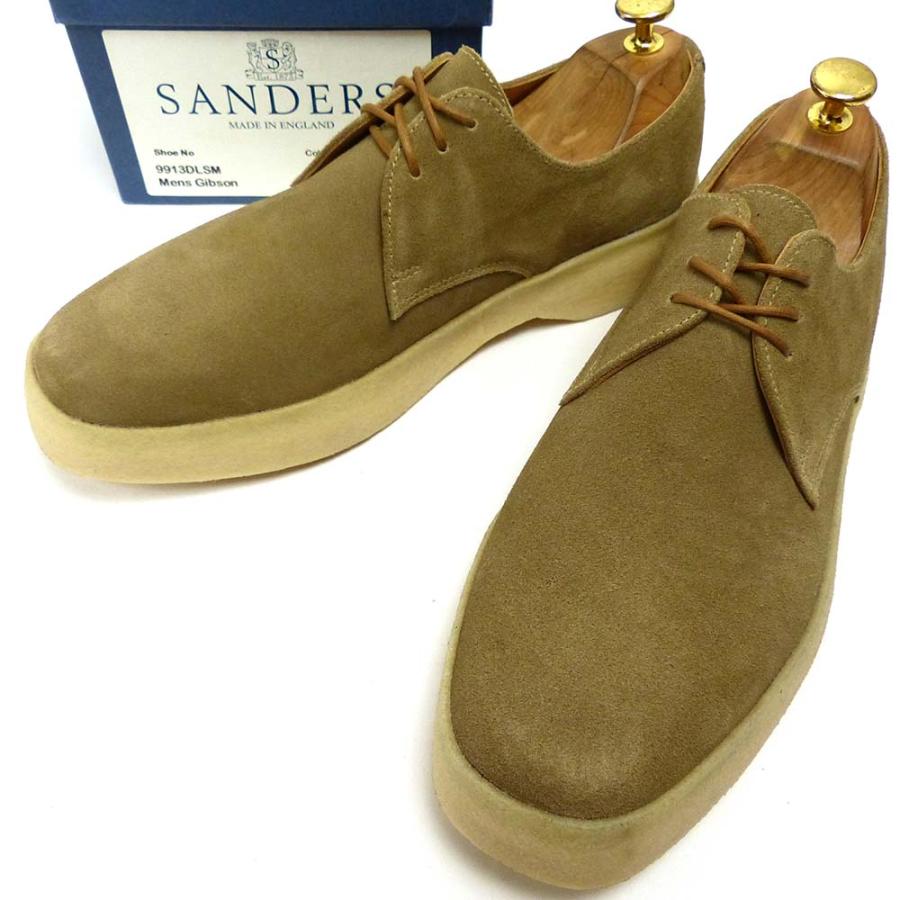 新品未使用】SANDERSイングランド製スエードメダリオンブーツ