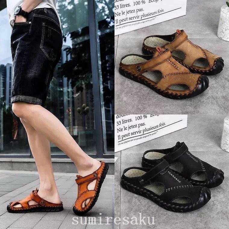 22最新作 サンダル サンダルメンズ革靴大きいサイズ海スリッパビーチ旅行 サンダルメンズ革靴 大きいサイズ海スリッパビーチ旅行登山カジュアル滑り止め履きやすいリラックス男性アウトドア22夏