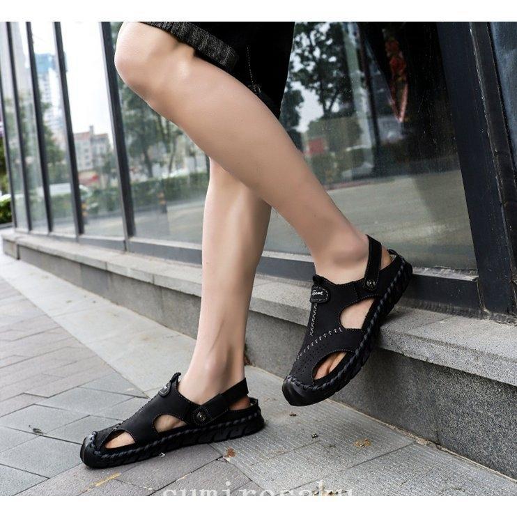 22最新作 サンダル サンダルメンズ革靴大きいサイズ海スリッパビーチ旅行 サンダルメンズ革靴 大きいサイズ海スリッパビーチ旅行登山カジュアル滑り止め履きやすいリラックス男性アウトドア22夏