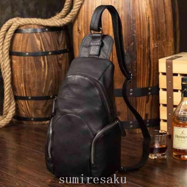 ボディバッグメンズレザー小さめブランド夏本革斜めがけ バッグ Sum Frontier ファッション ボディバッグ Awesome