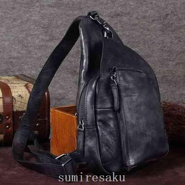 ボディバッグメンズブランド夏レザー小さめ斜めがけ本革 Sum Awesome メンズファッション ファッション ボディバッグ Frontier