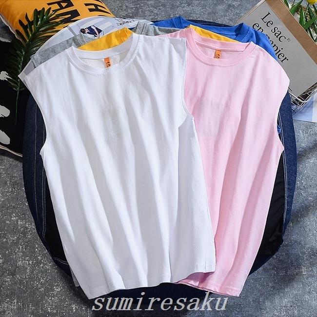 ファッション サイズ変更オプション Tシャツノースリーブメンズタンクトップサマーtシャツクルーネック無地tシャツノースリーブtシャツ夏ゆったりtシャツ お洒落 2nkdom0qmo Minirunukevents Com