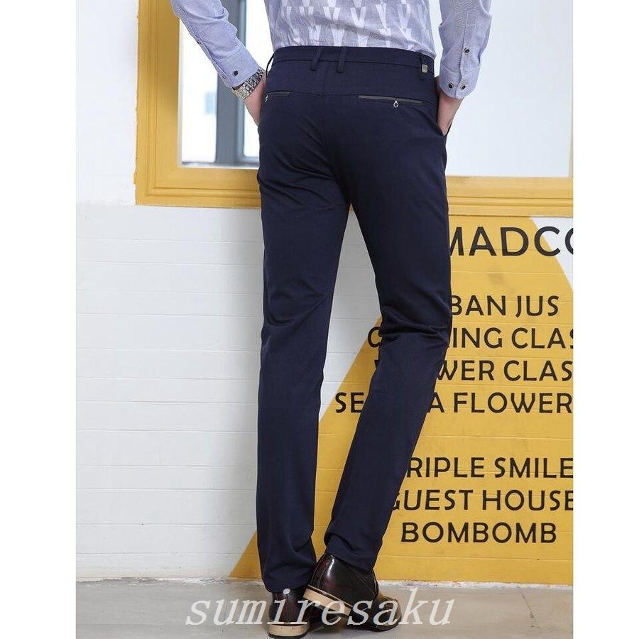 メンズスラックスチノパンビジネス男性用紳士用細身スキニーパンツストレッチメンズパンツ春夏秋スリム美脚大きいサイズおしゃれ通勤2colorあり 熱販売