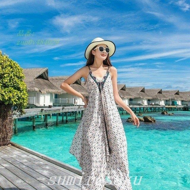 リゾートワンピースハワイ30代リゾート沖縄vネックロング背中見せマキシ丈肩だし50代代40代ノースリーブ背中あき10代グアム Sum Awesome Frontier 通販 Yahoo ショッピング