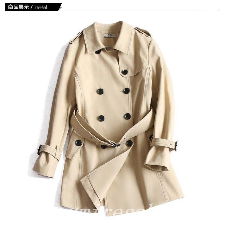 人気絶頂 ディースショート丈大人上品春秋冬リボンベルト 裏地付きアウター就活通勤ベルト付きトレンチコートネイビーカーキコットン レインコート レインウエア カラー ネイビー Michiganestateplanning Com