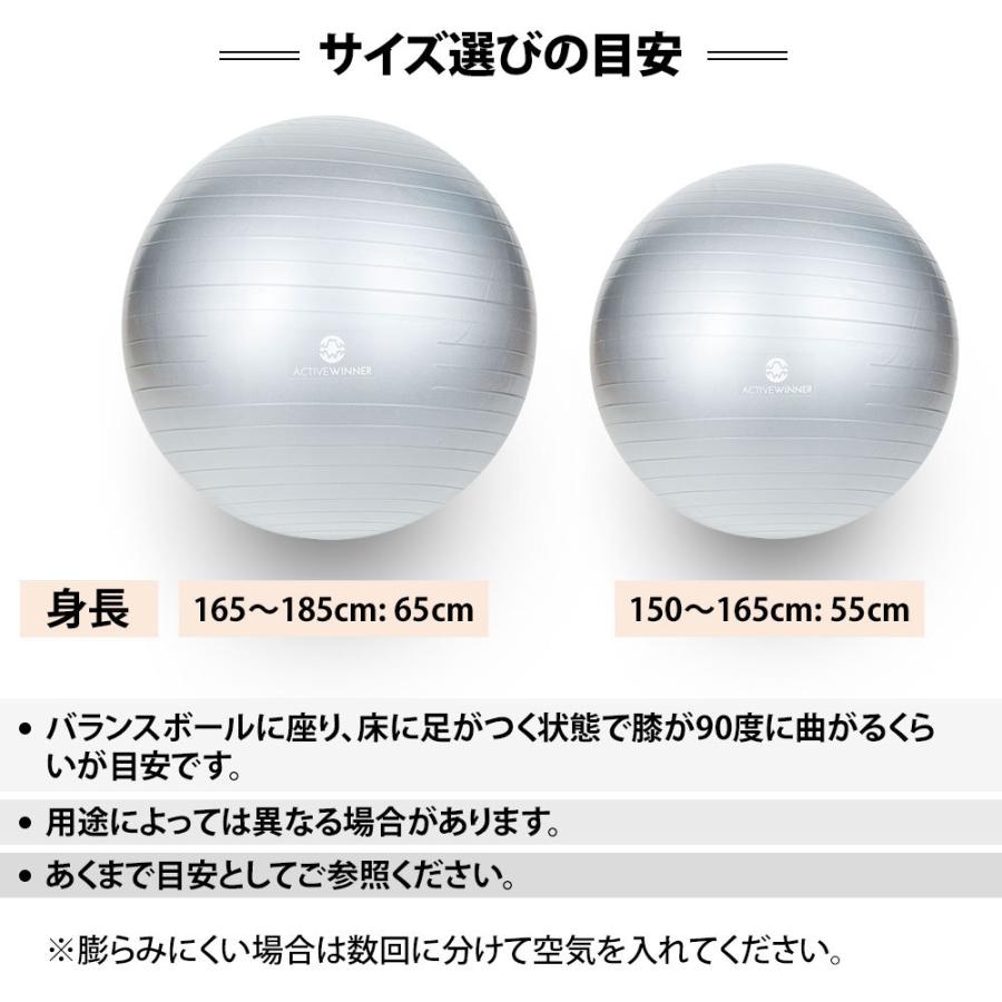 ACTIVE WINNER バランスボール 65cm 55cm フットポンプ付 アンチ ACTIVE WINNER バランスボール 65cm 55cm フットポンプ付 アンチ