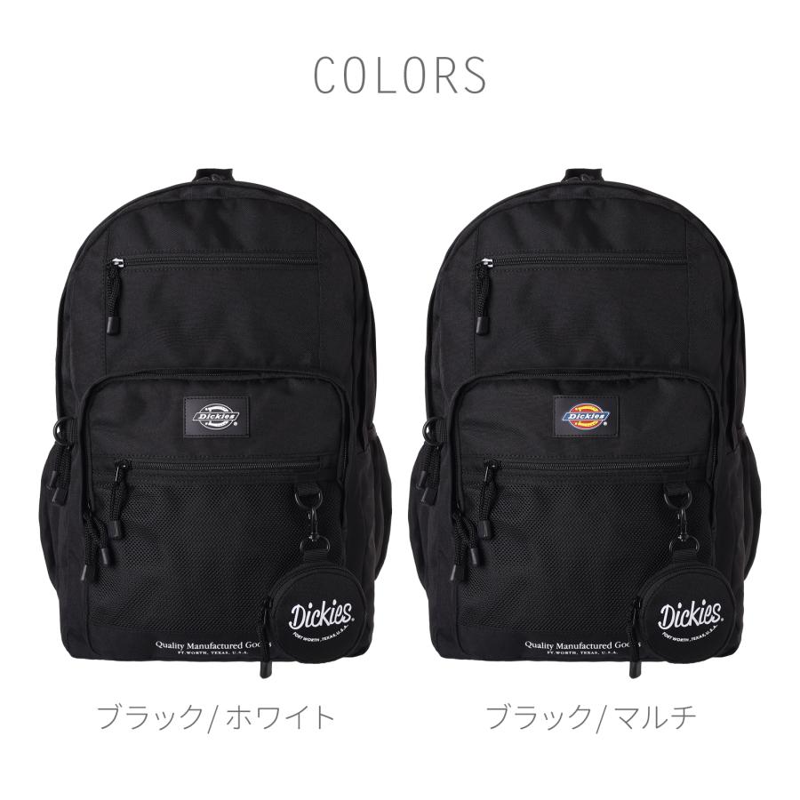 XLARGE ブラックリュック メッシュポケット付き　お値下げ Dickies デイパック メッシュ ポケット付 ポリ ディッキーズ