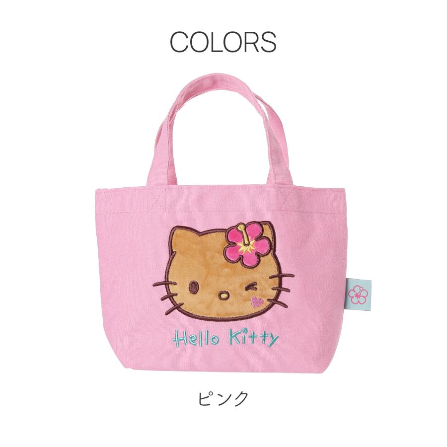 ハローキティ 日焼け 帆布ミニトート 手提げバッグ サンリオ
