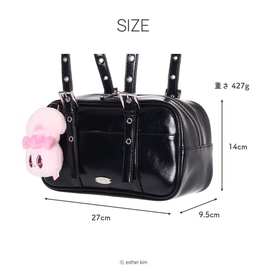 ♡MIKUA♡【海外限定】ESTHER BUNNY トラベルボストンバッグ エスターバニー 合皮 ぬいぐるみ付 ボストンバッグ レディース Esther