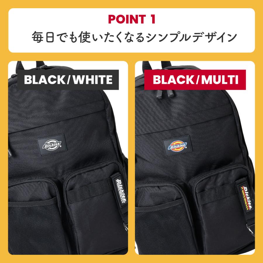 【正規品】DIESEL ブラックレザーバックパック リュックサック Dickies ディッキーズ リュック 28L 二層式 大容量 通学 通勤 中学生