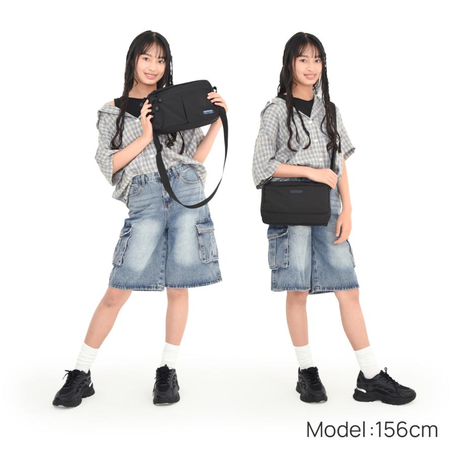 OUTDOOR ショルダーバッグ ナイロン スクエア 軽量 斜め掛け ミニ