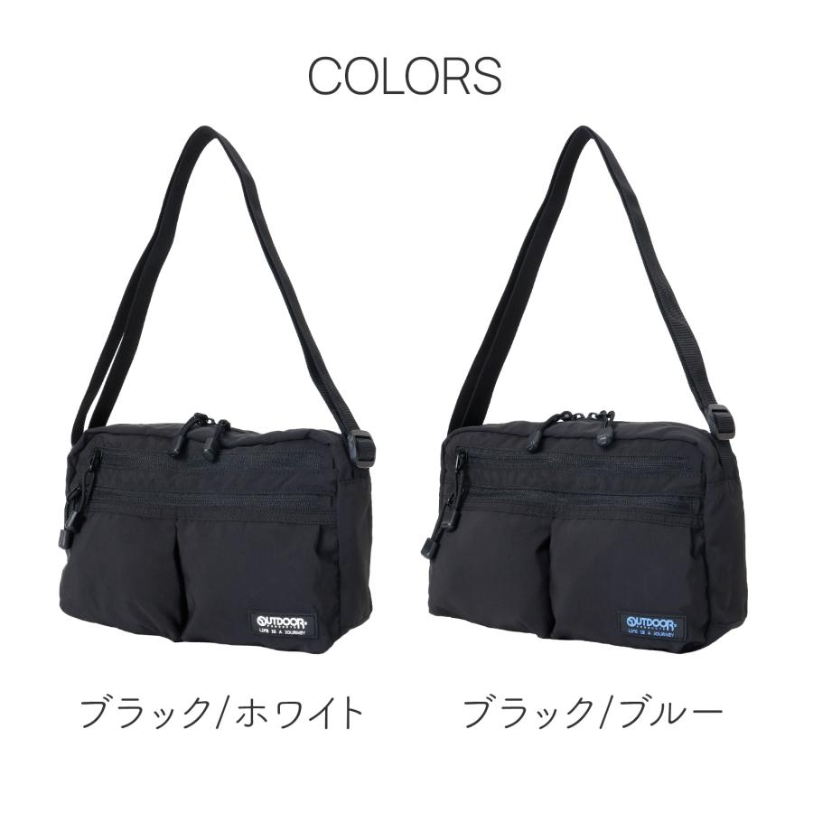 未使用品　 三角口ゴ 斜め掛け　ブラック ベルト付き　ナイロン ショルダーバッグ OUTDOOR ショルダーバッグ ナイロン スクエア 軽量 斜め掛け ミニ
