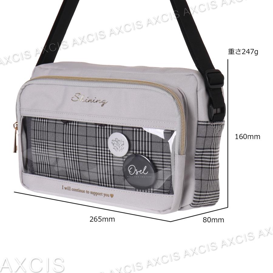 Osel Coboca+ポリ×グレンチェックショルダー(缶バッチ) : AXCIS