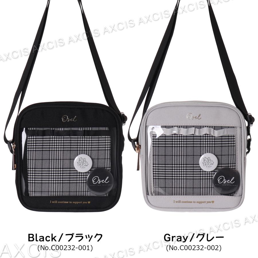 Osel Coboca+ポリグレンチェック缶バッチスクエアショルダー : AXCIS