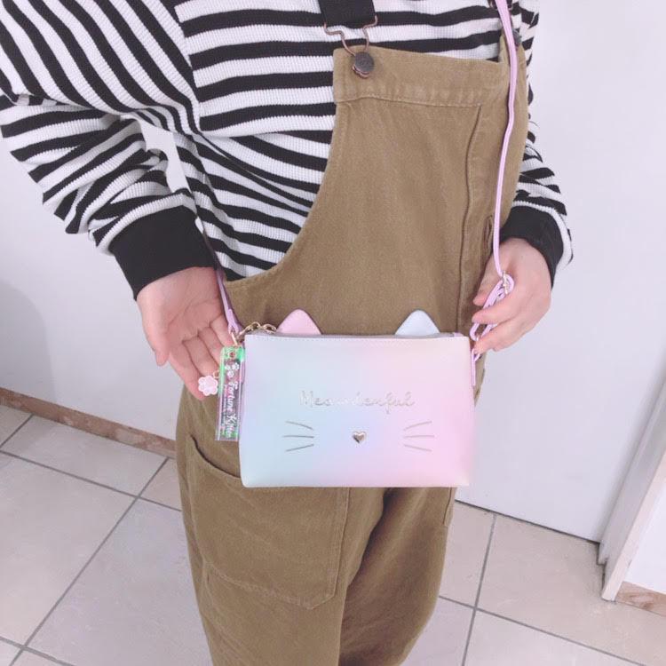 Coboca+ 合皮レインボーネコミミ付ポシェット : AXCIS - 通販 - Yahoo