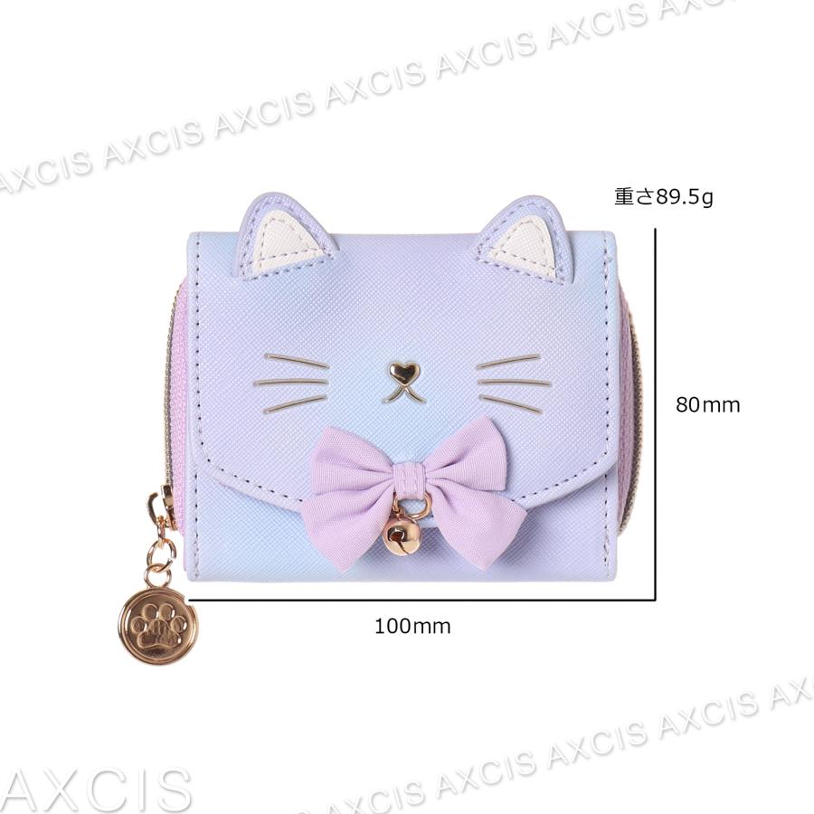 Coboca+合皮グラデネコフェイスリボンミニ財布 : AXCIS - 通販 - Yahoo