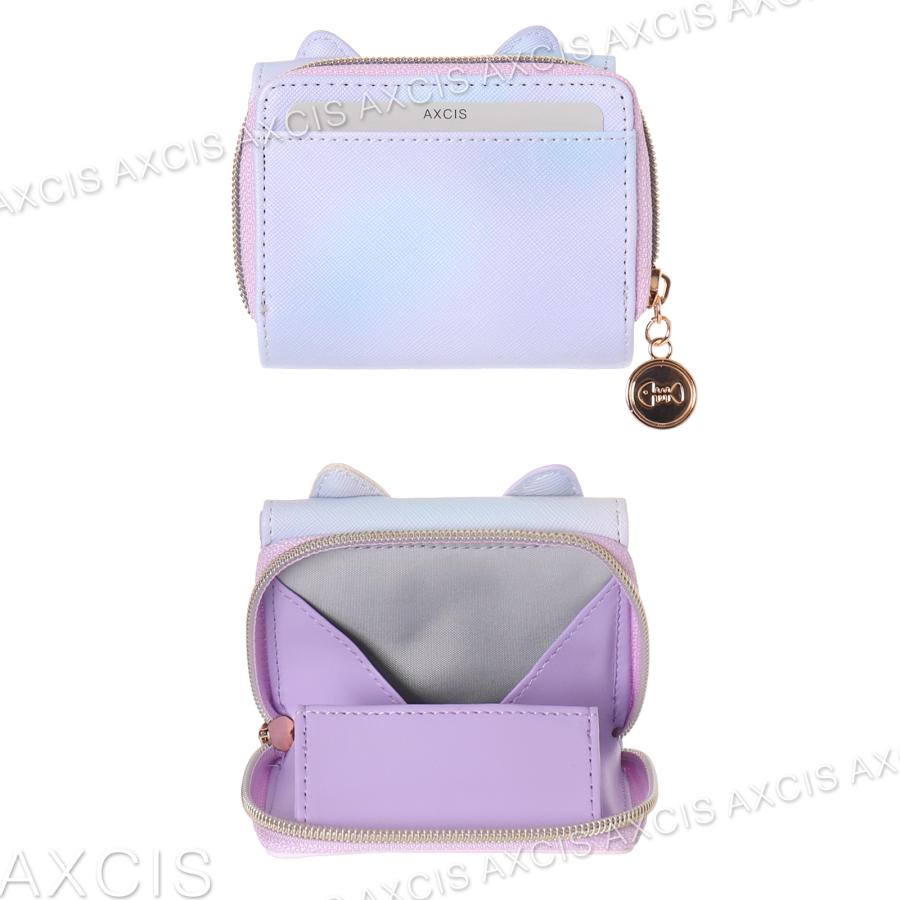 Coboca+合皮グラデネコフェイスリボンミニ財布 : AXCIS - 通販 - Yahoo